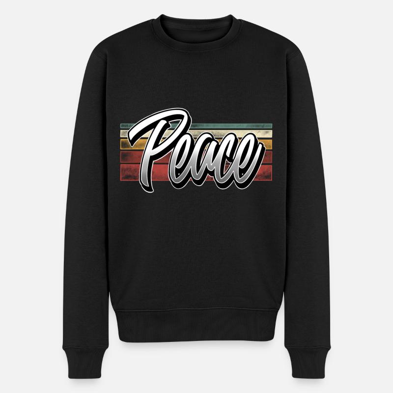 Paix - Pull Premium bio Homme - noir