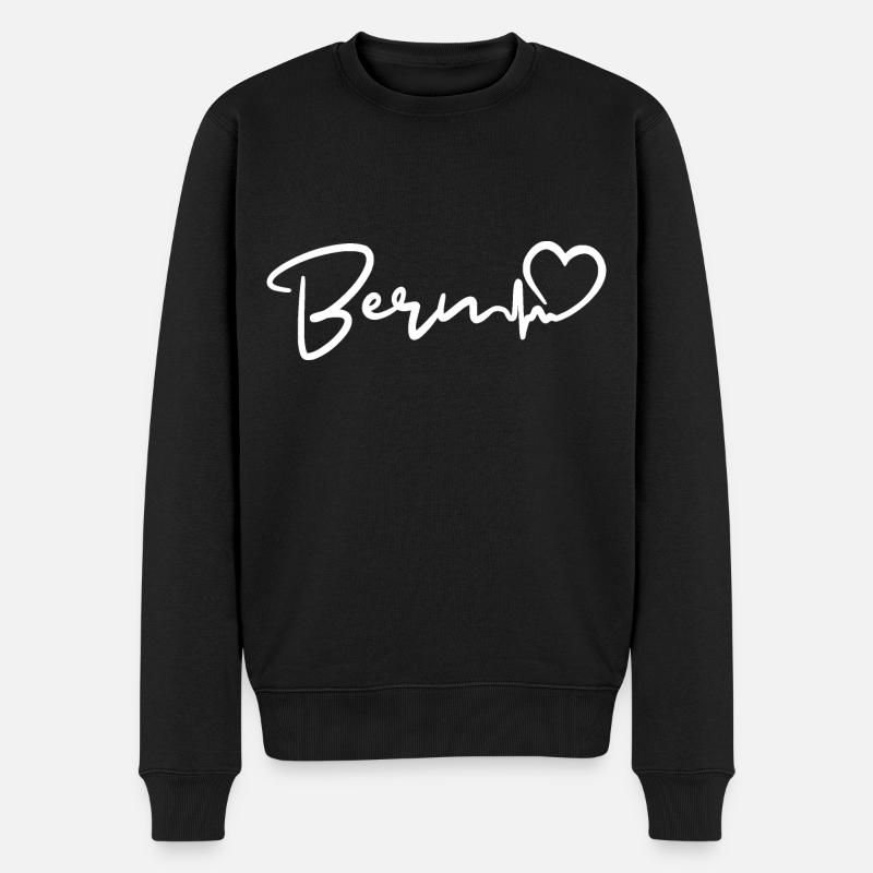 Battement de cœur bernois - Pull Premium bio Homme - noir
