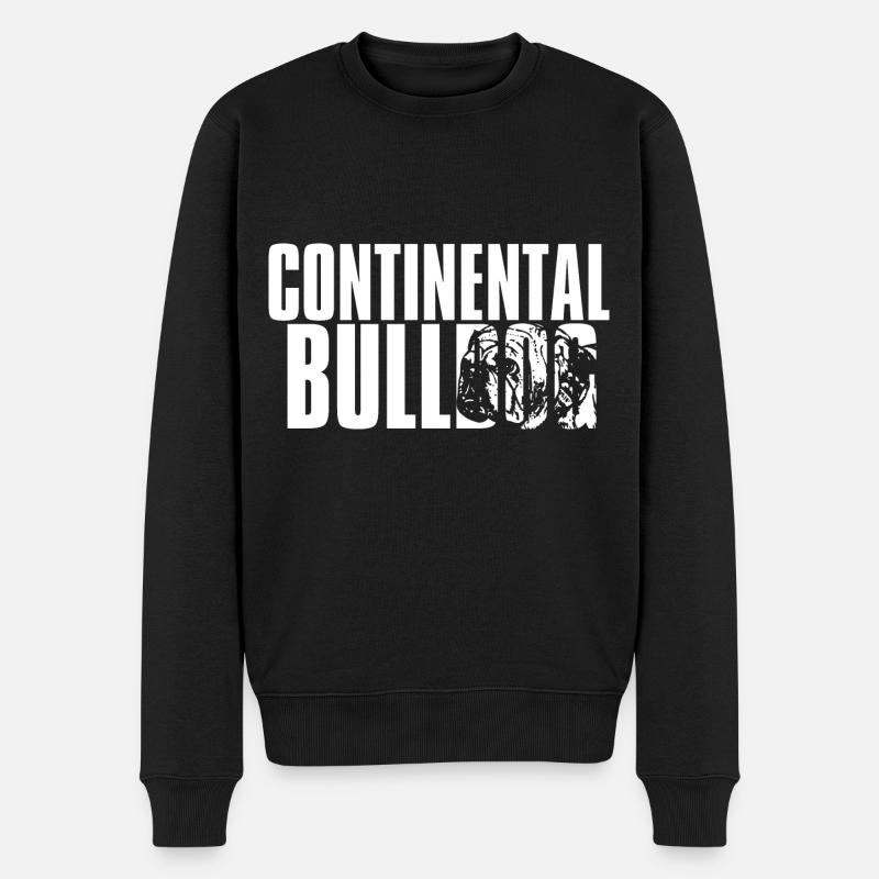 Colorbulls Conti Bulldoggen Continental Bulldogs - Männer Premium Bio Pullover - Schwarz