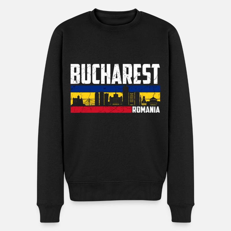 Bucarest Roumanie - Pull Premium bio Homme - noir