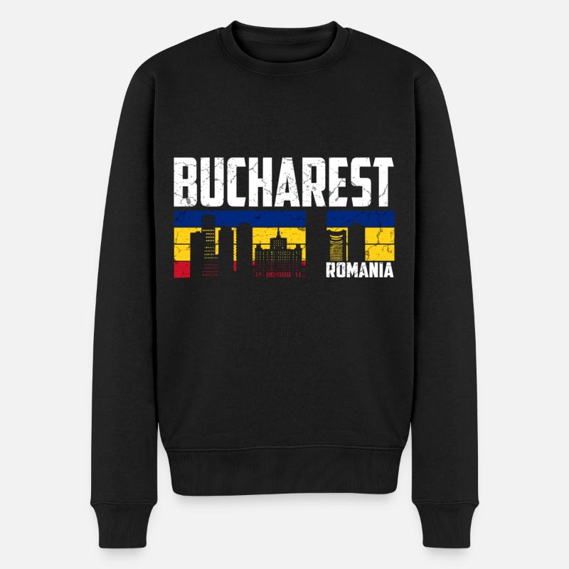 Bucarest Roumanie - Pull Premium bio Homme - noir
