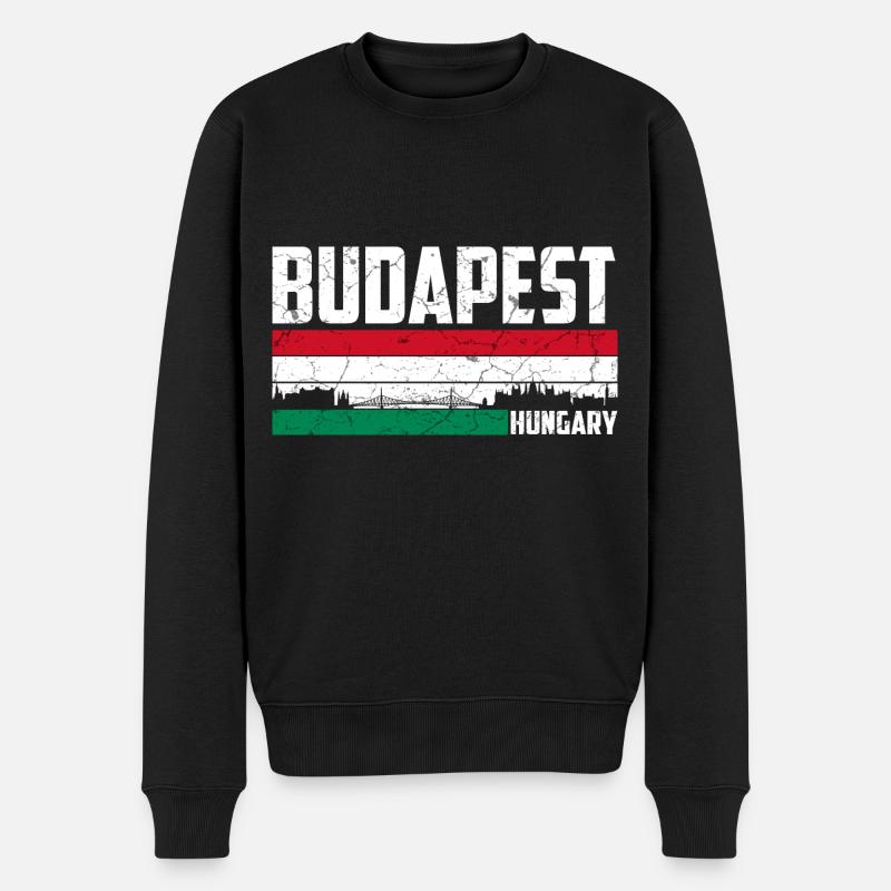 Budapest Ungarn - Männer Premium Bio Pullover - Schwarz