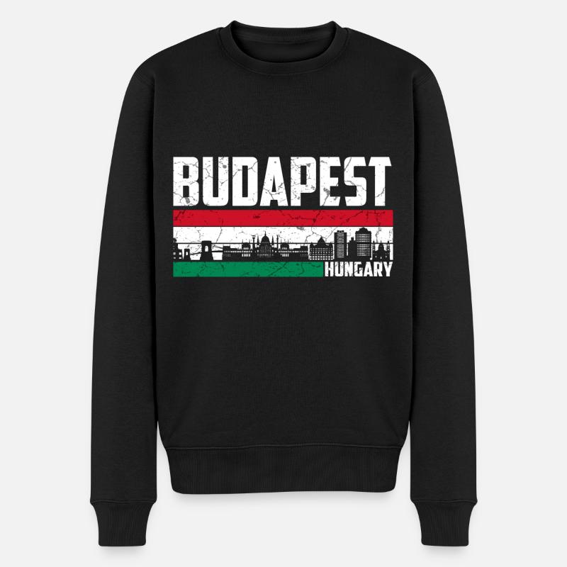Budapest Hongrie - Pull Premium bio Homme - noir