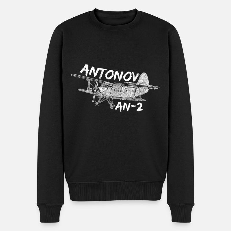 Antonov AN-2 Flugzeug Doppeldecker AN-2 - Männer Premium Bio Pullover - Schwarz