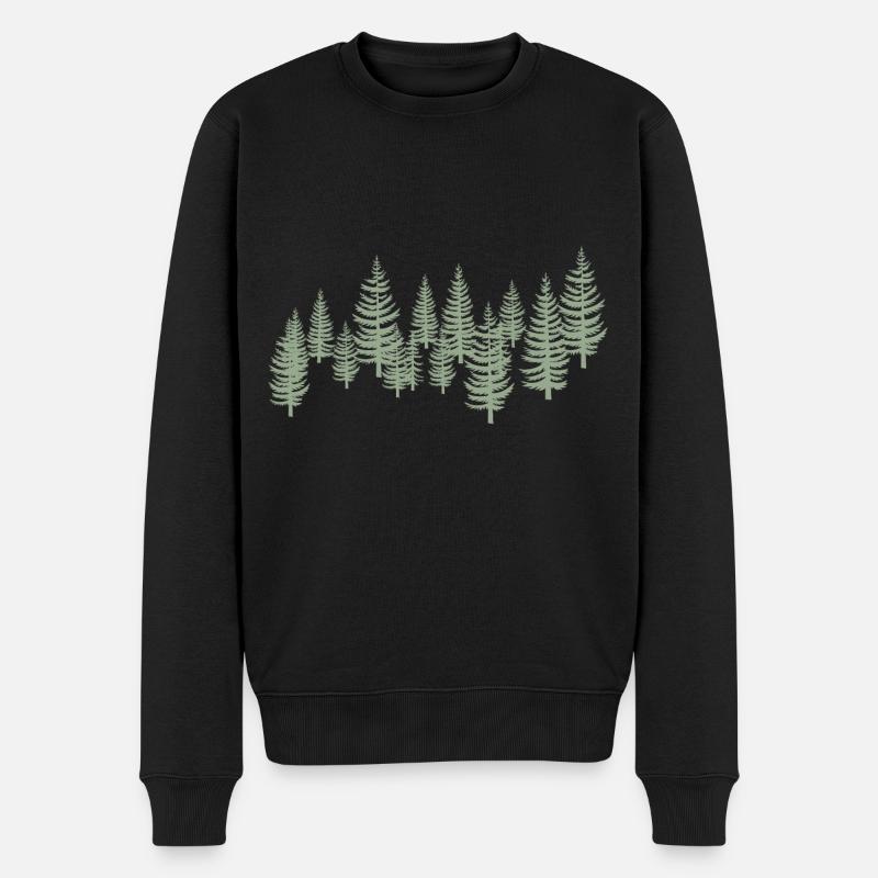 Arbres arbres - forêt - Pull Premium bio Homme - noir