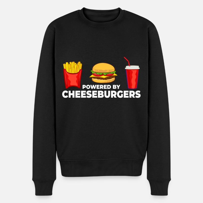 Cheeseburger Cheese Sandwich Hamburger - Pull Premium bio Homme - noir