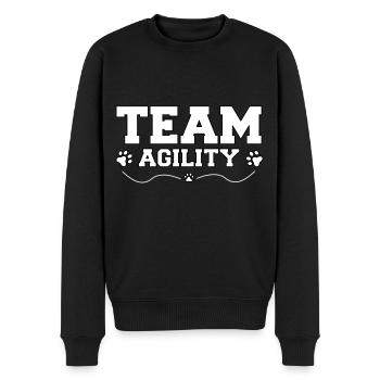 Équipe Agility Pfode Chiens formation cadeau - Pull Premium bio Homme - noir - Devant - Nico (187cm)