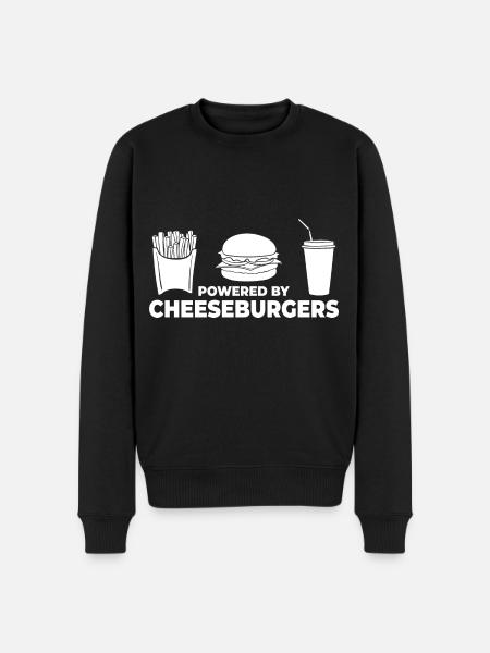 Cheeseburger Cheese Sandwich Hamburger - Men's Premium Organic Jumper - black