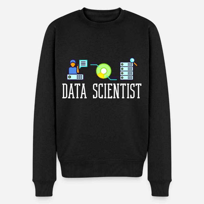 Datenwissenschaftler Data Science Wissenschaft - Männer Premium Bio Pullover - Schwarz