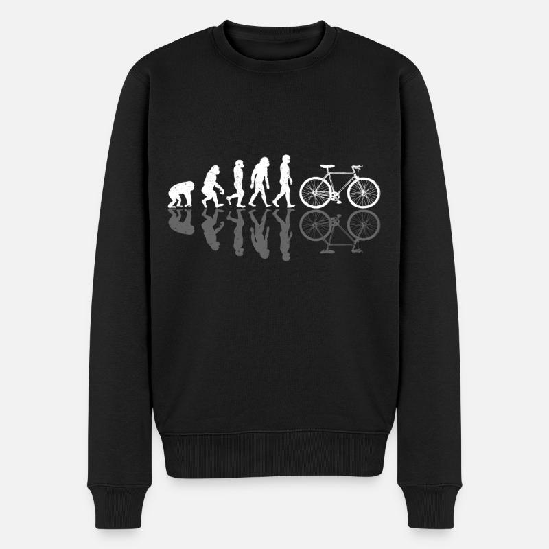 Bike Evolution Fahrrad Biker - Männer Premium Bio Pullover - Schwarz