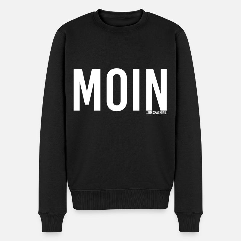 Moin - Männer Premium Bio Pullover - Schwarz