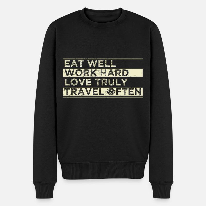 Vacances de voyage - Pull Premium bio Homme - noir