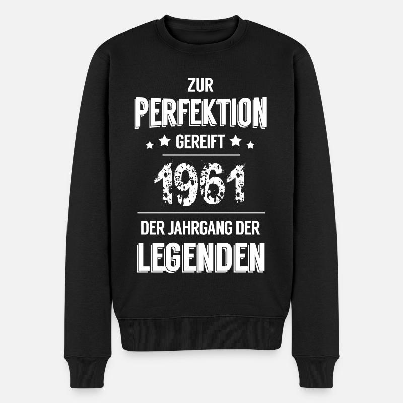 Legenden 1961 - Männer Premium Bio Pullover - Schwarz