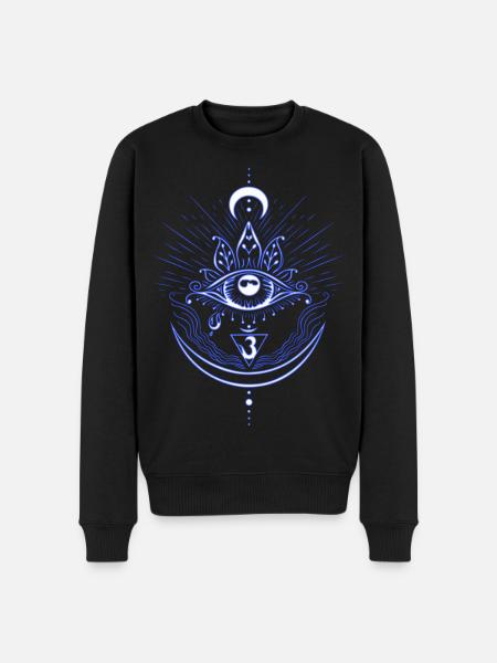 Third Eye Chakra Symbol Third Eye - Men's Premium Organic Jumper - black