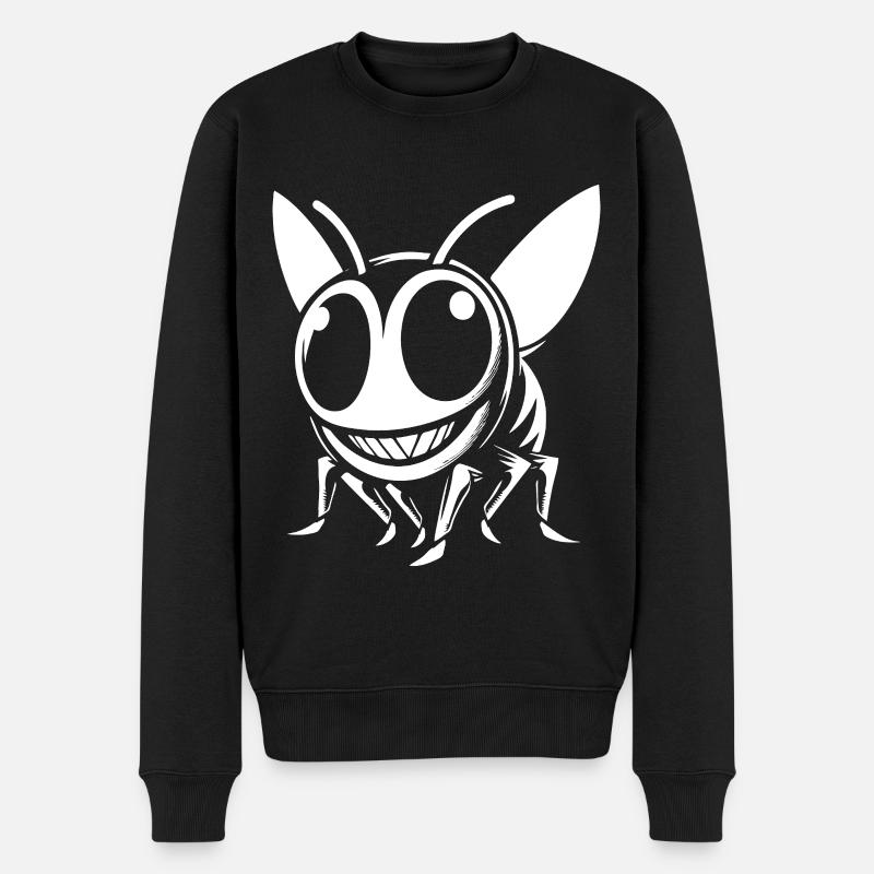 Funny Wasp Design – Comic Fun - Men's Premium Organic Jumper - black