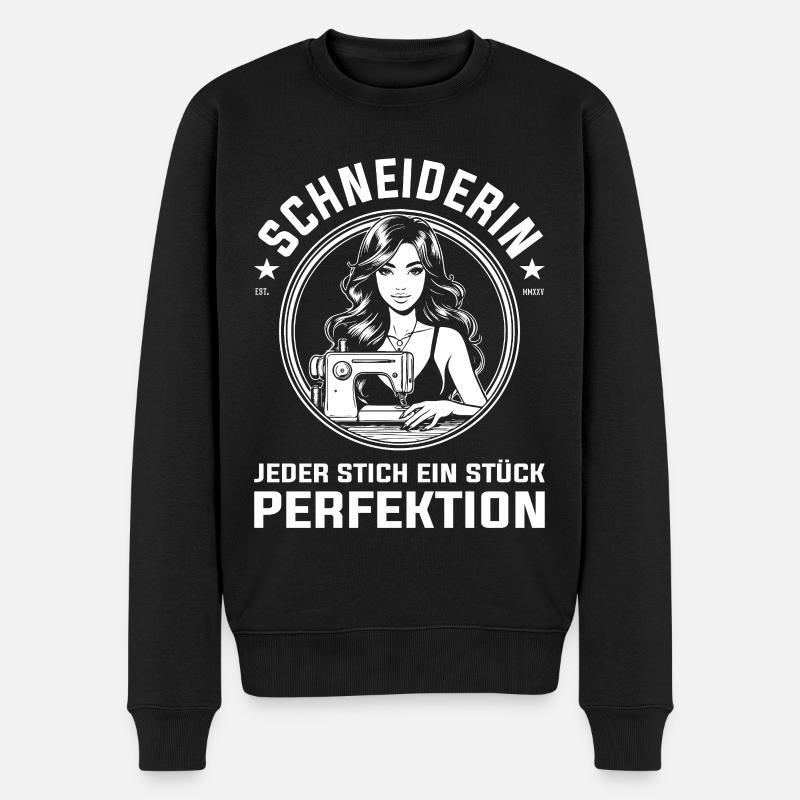 Schneiderin Design - Männer Premium Bio Pullover - Schwarz