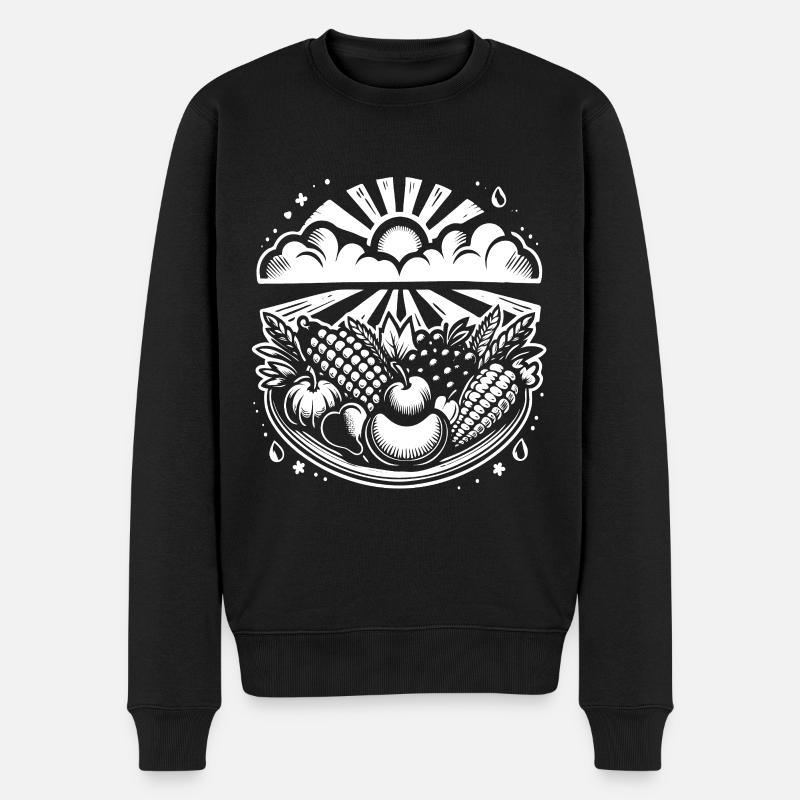 Conception de silhouettes de Thanksgiving - Pull Premium bio Homme - noir