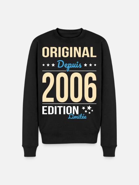 Original seit 2006 – 20-jähriges Jubiläum - Männer Premium Bio Pullover - Schwarz