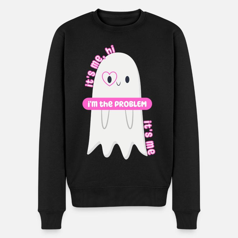 Ich bin's, hallo, ich bin das Problem - Männer Premium Bio Pullover - Schwarz