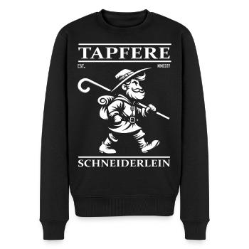 Tapferes Schneiderlein – Mutig, clever und frech! - Männer Premium Bio Pullover - Schwarz - Vorne - Nico (187cm)