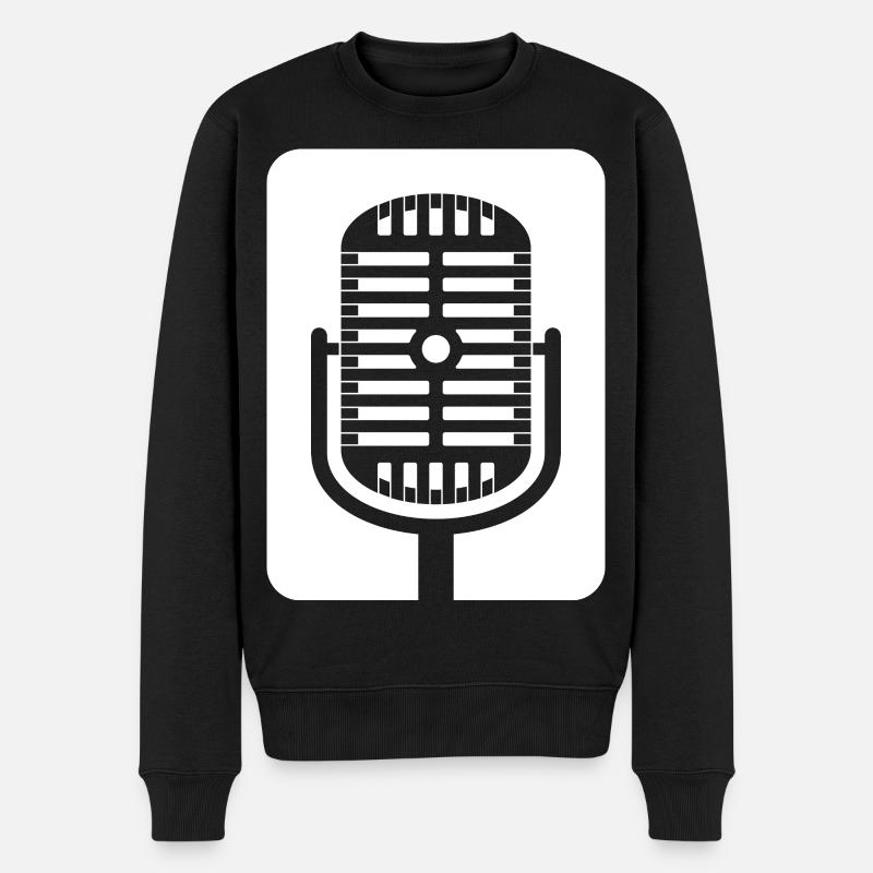 Emblème du micro rétro - Pull Premium bio Homme - noir