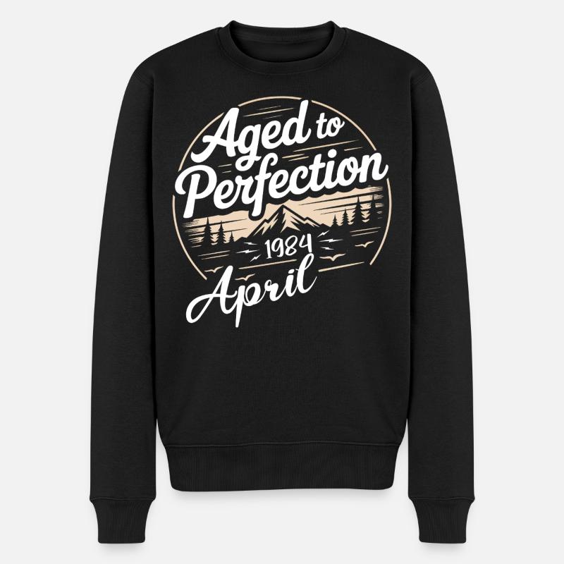 Avril 1984 anniversaire avril 1984 - Pull Premium bio Homme - noir