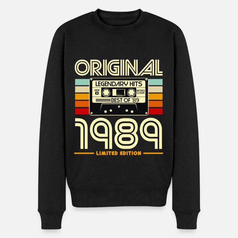 1989 Cassette Retro Édition Limitée - Pull Premium bio Homme - noir