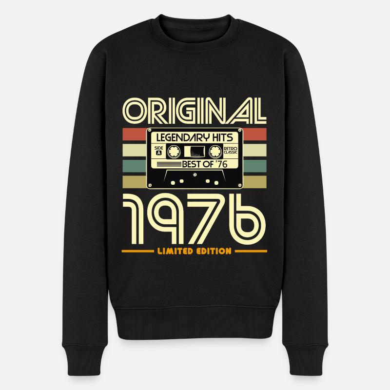 Originalkassette von 1976 - Männer Premium Bio Pullover - Schwarz