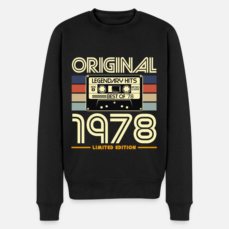 Original 1978 Cassette Rétro Édition - Pull Premium bio Homme - noir