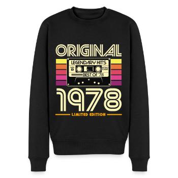 Cassette Retro 1978 Edition - Men's Premium Organic Jumper - black - Front - Nico (187cm)