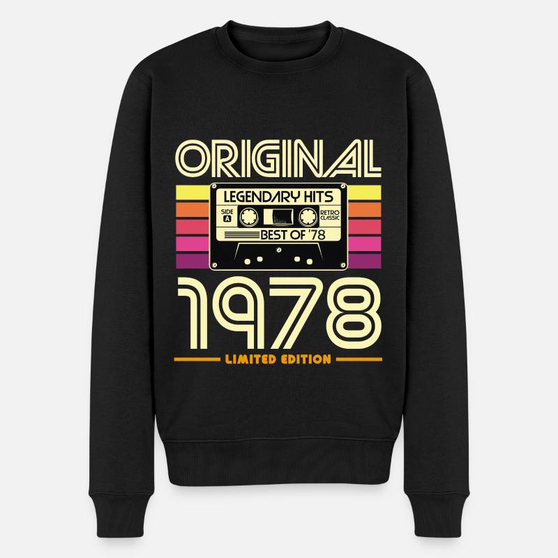 Cassette Retro 1978 Edition - Pull Premium bio Homme - noir