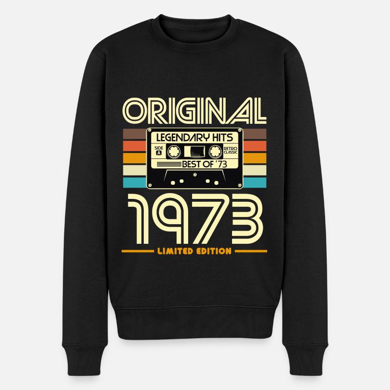 Original 1973 – Begrenzte Retro-Hits - Männer Premium Bio Pullover - Schwarz
