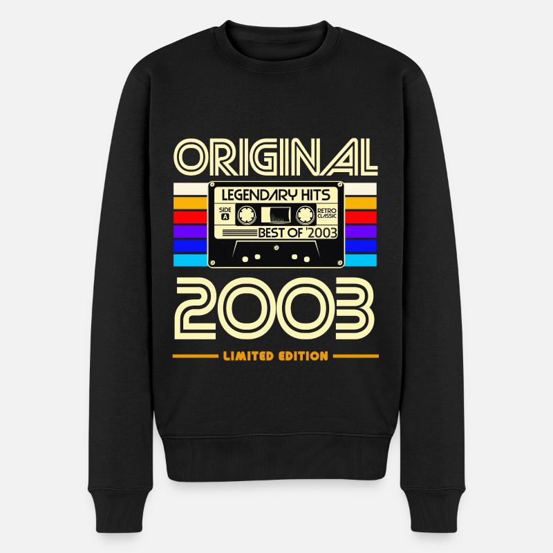 Originale limitierte Kassette von 2003 - Männer Premium Bio Pullover - Schwarz