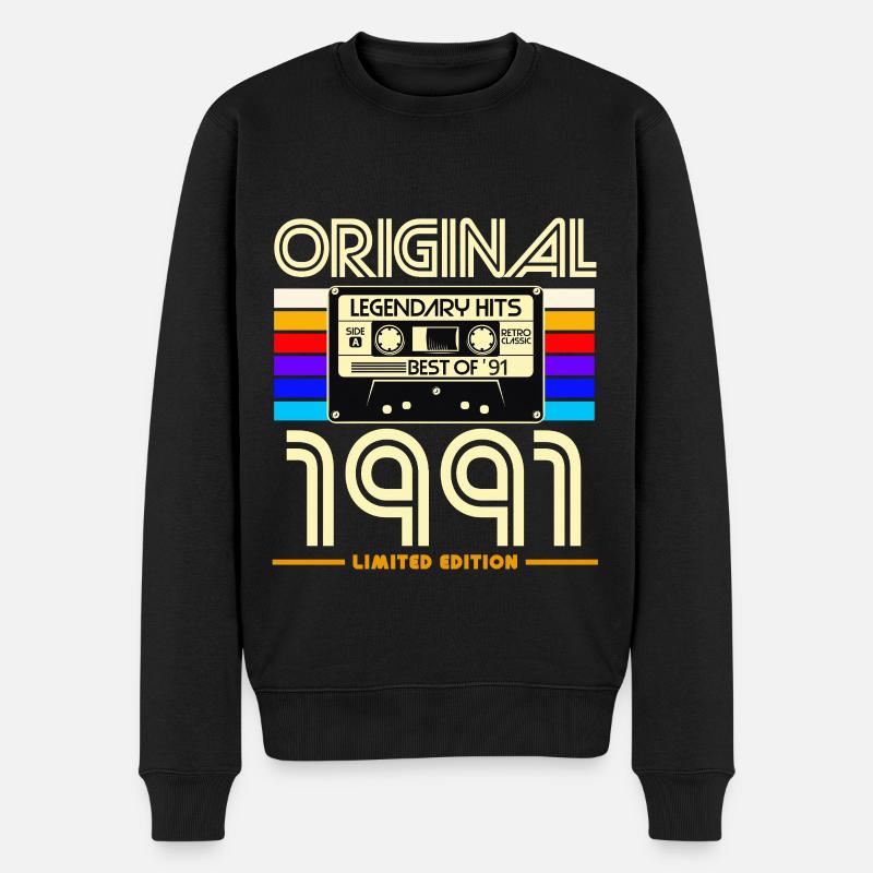 Cassette 1991 Édition Limité - Pull Premium bio Homme - noir