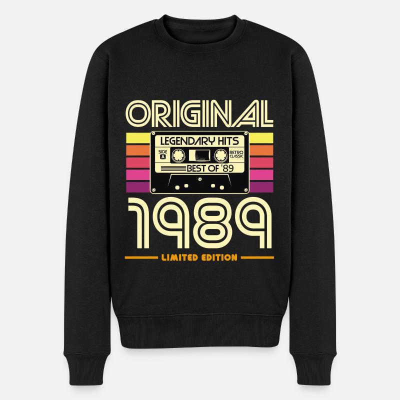 Original 1989 Cassette Rétro - Pull Premium bio Homme - noir