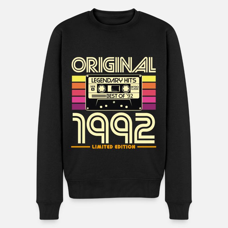 Original 1992 Cassette Retro - Pull Premium bio Homme - noir