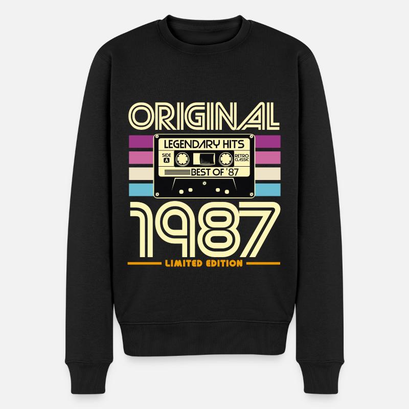 Originale limitierte Edition von 1987 - Männer Premium Bio Pullover - Schwarz