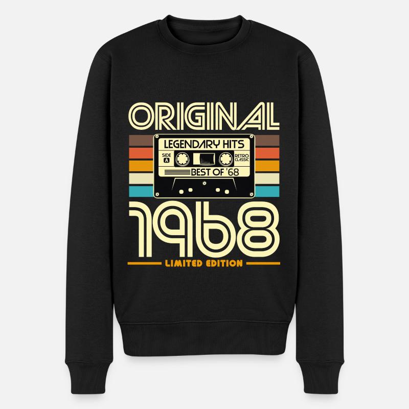 Originalkassette von 1968 Retro - Männer Premium Bio Pullover - Schwarz