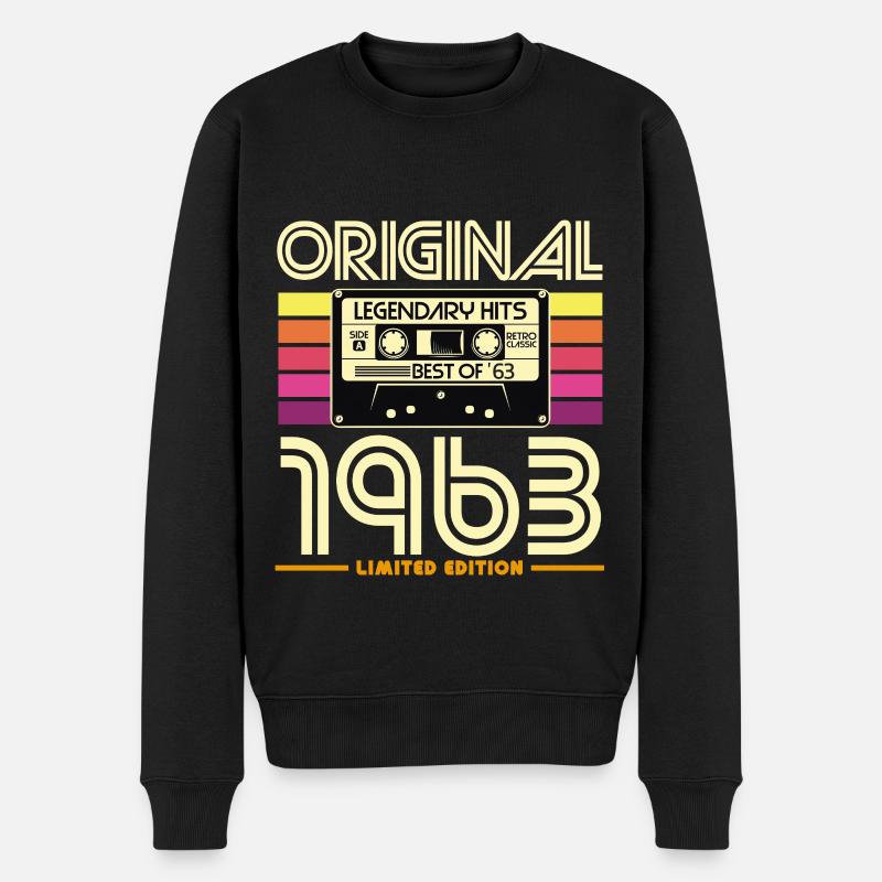 Cassette retro 1963 édition - Pull Premium bio Homme - noir