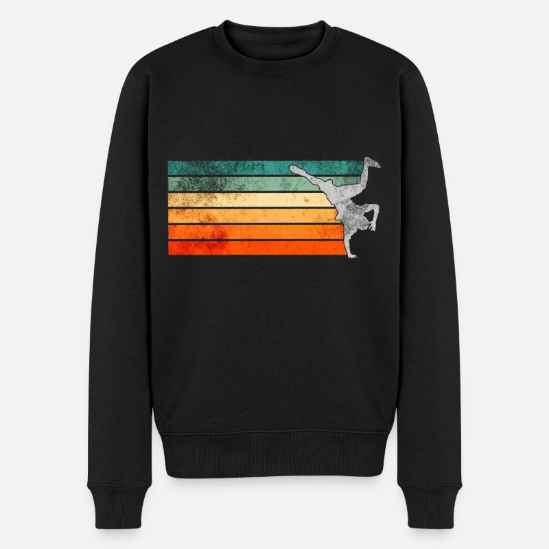 Breakdance Breakdancer Rétro - Pull Premium bio Homme - noir