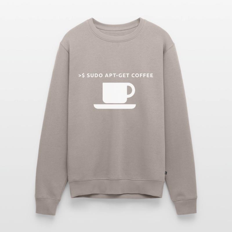 Lustiges Linux Kaffee Admin Shirt Pinguin Coder Männer Premium Bio Pullover