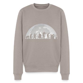Gamer Minuit Pleine Lune Evolution Gaming - Pull Premium bio Homme - taupe - Devant - Nico (187cm)