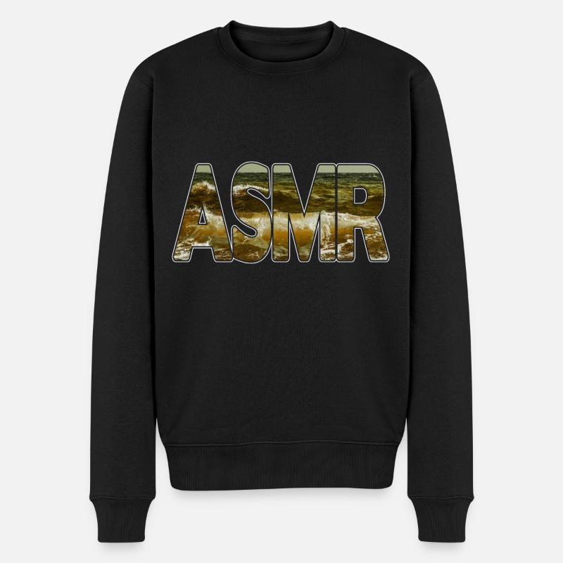 ASMR Vagues Mer - Pull Premium bio Homme - noir