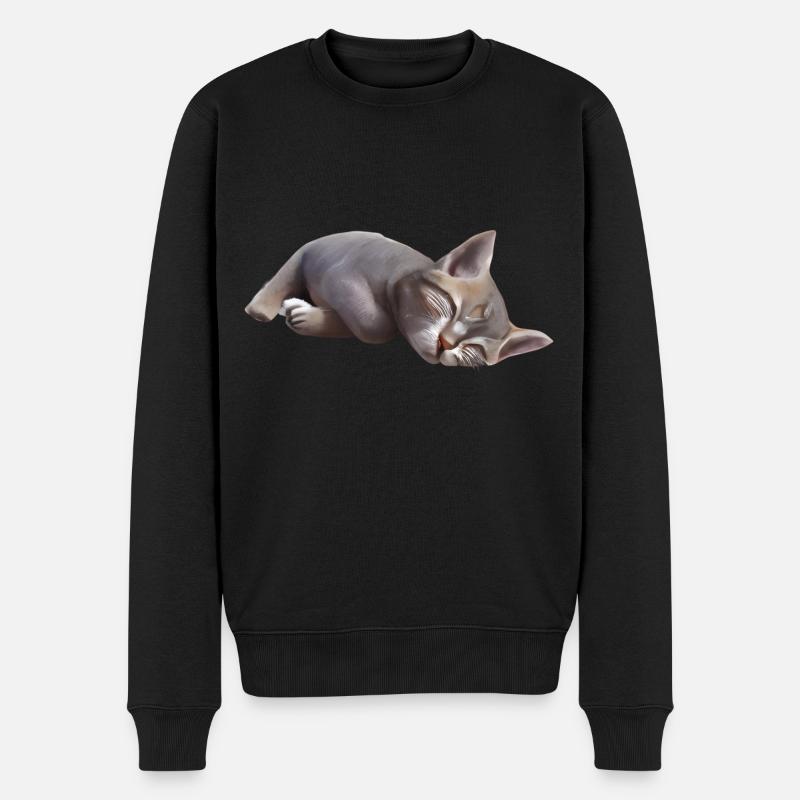 Chat endormi - Pull Premium bio Homme - noir