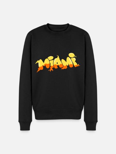 Miami Graffiti - Pull Premium bio Homme - noir