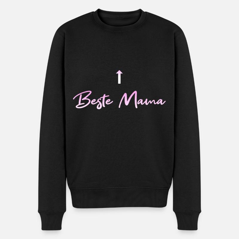 Beste Mama - Männer Premium Bio Pullover - Schwarz