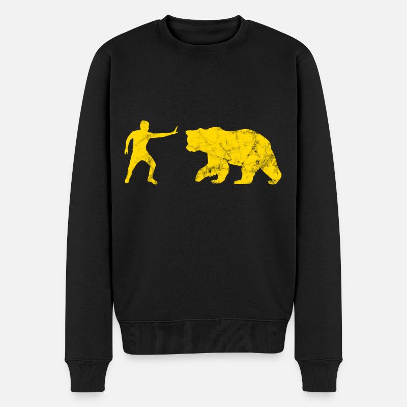 Stop Bear - Pull Premium bio Homme - noir