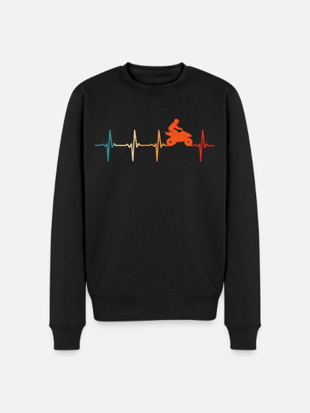 Rétro Quad Driver Heartbeat Quad - Pull Premium bio Homme - noir