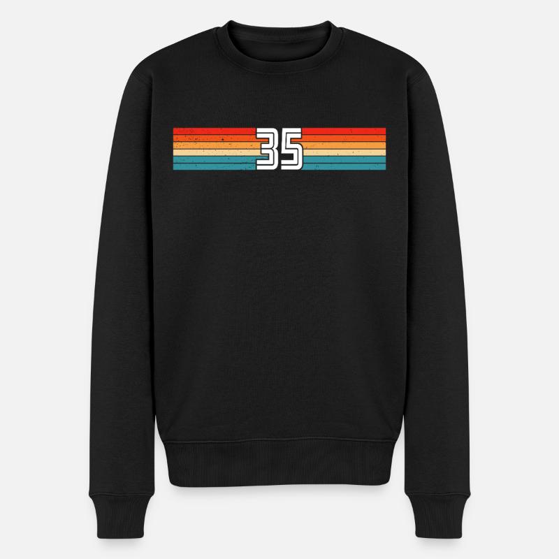 35 ans rétro 35e anniversaire - Pull Premium bio Homme - noir