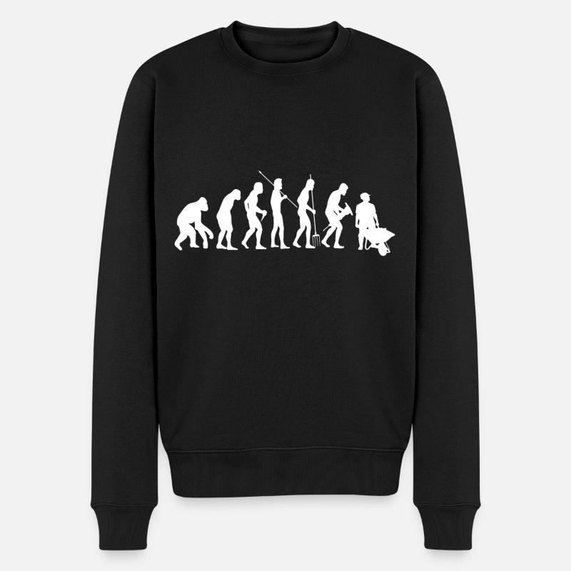 Handwerk Werkzeug Evolution Handwerker Elektronik - Männer Premium Bio Pullover - Schwarz